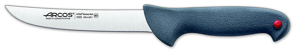 boning knife with 160 mm wide worn blade