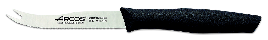 cheese knife notched black 105 mm