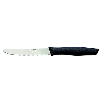 table knife notched 110 mm black