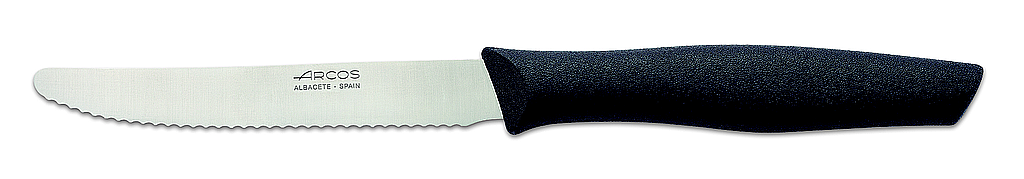 table knife notched 110 mm black