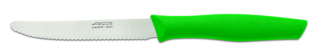 serrated table knife 110 mm green