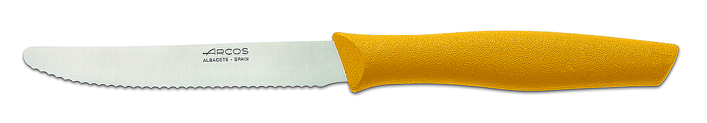 serrated table knife 110 mm yellow