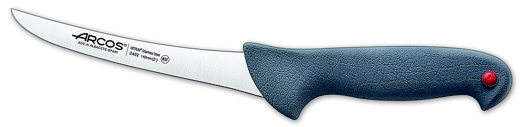 boning knife with 140 mm reversed worn blade