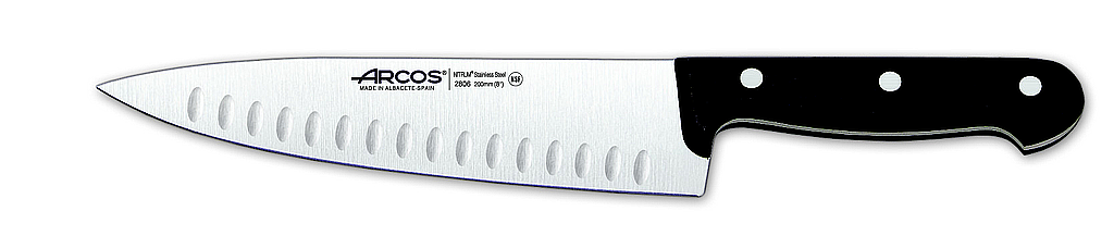 kitchen knife 200 mm honeycombed