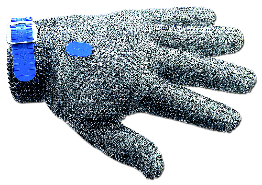 blue mesh glove L large