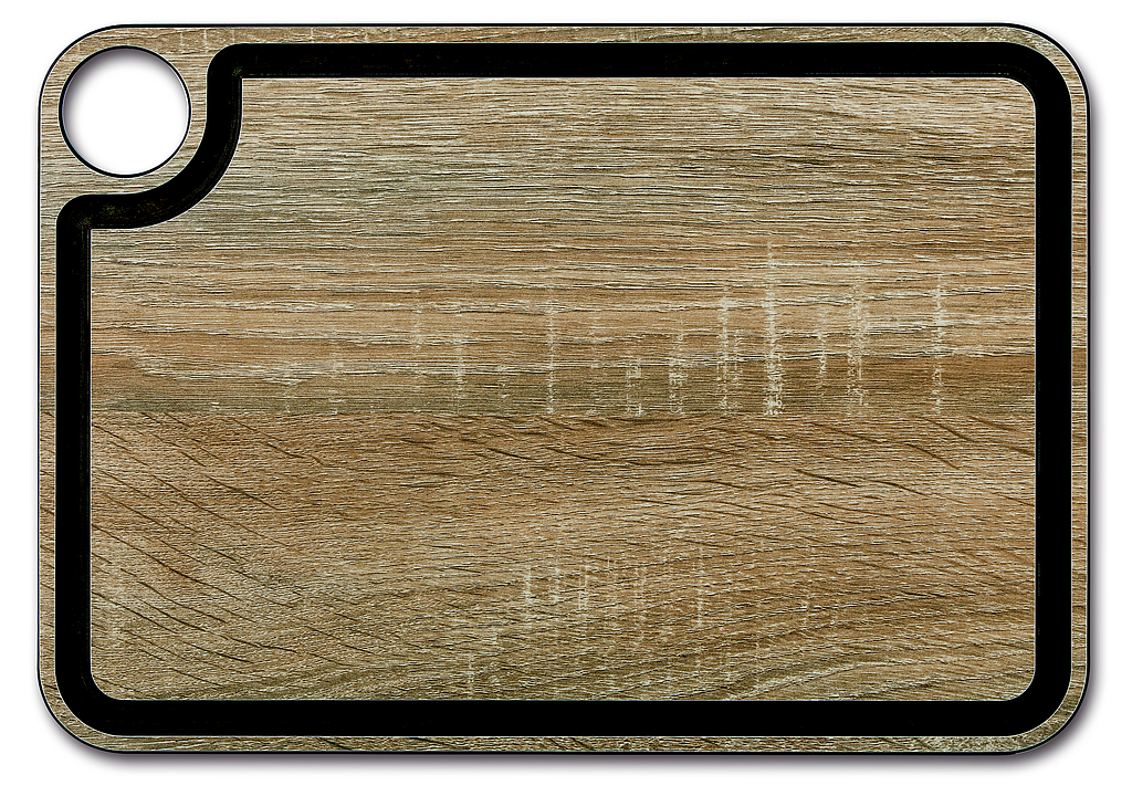 cutting board natural gutter 33 x 23 cm