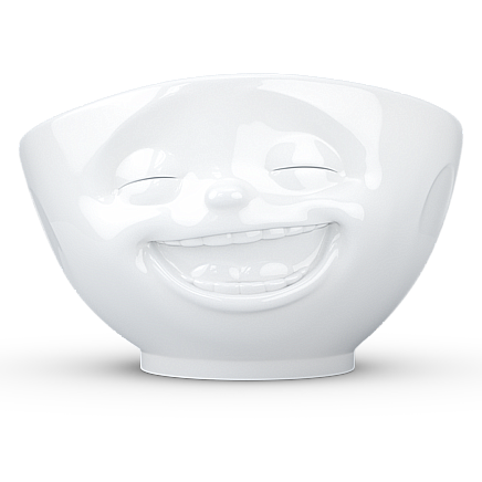 Bowl &quot;Laughing&quot; white